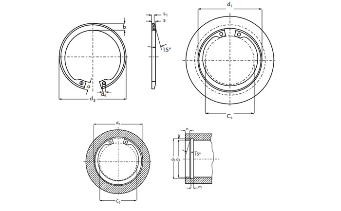 M1302 JB带倒角孔用挡圈 M1302 JB带倒角孔用挡圈